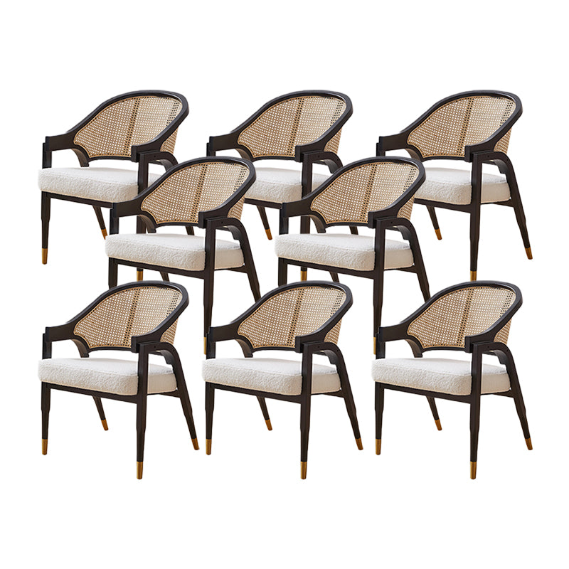 Modern Simple Arm Chair Wooden Frame Dining Arm Chair for Home Use