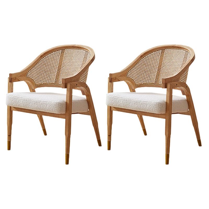 Modern Simple Arm Chair Wooden Frame Dining Arm Chair for Home Use