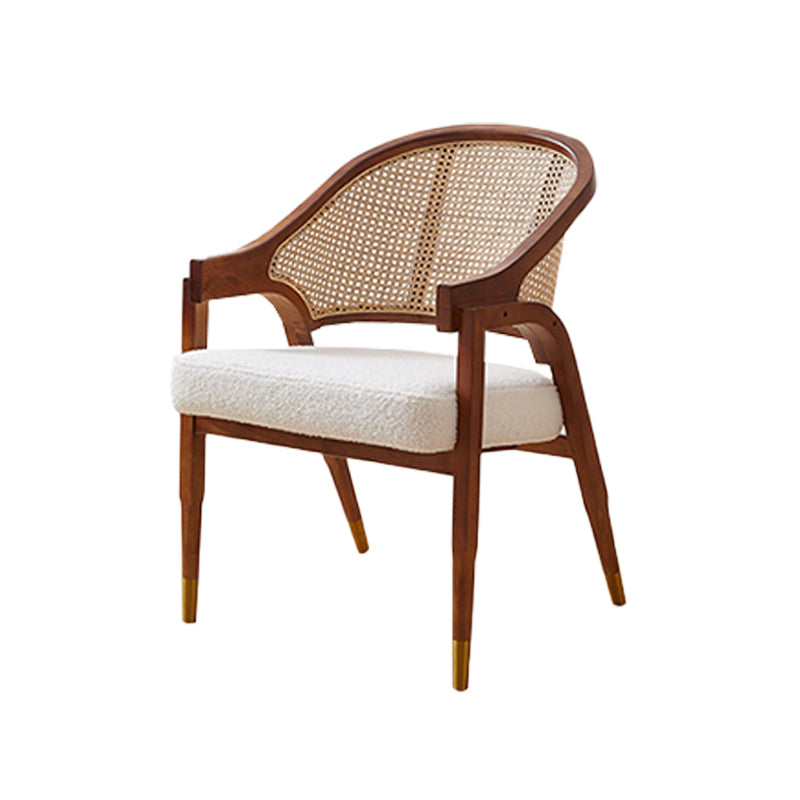 Modern Simple Arm Chair Wooden Frame Dining Arm Chair for Home Use