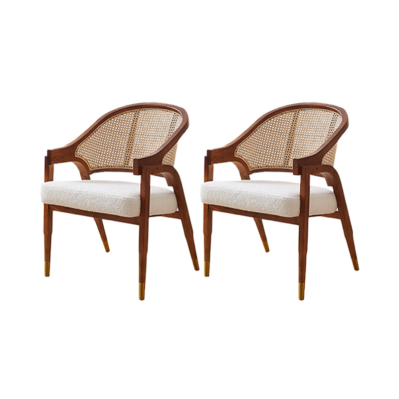 Modern Simple Arm Chair Wooden Frame Dining Arm Chair for Home Use