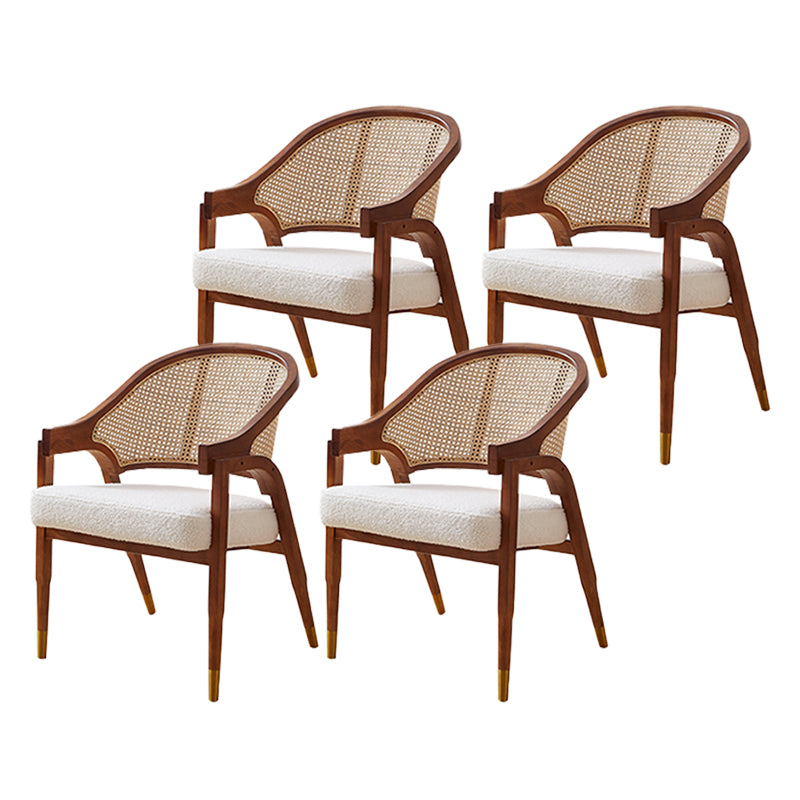 Modern Simple Arm Chair Wooden Frame Dining Arm Chair for Home Use