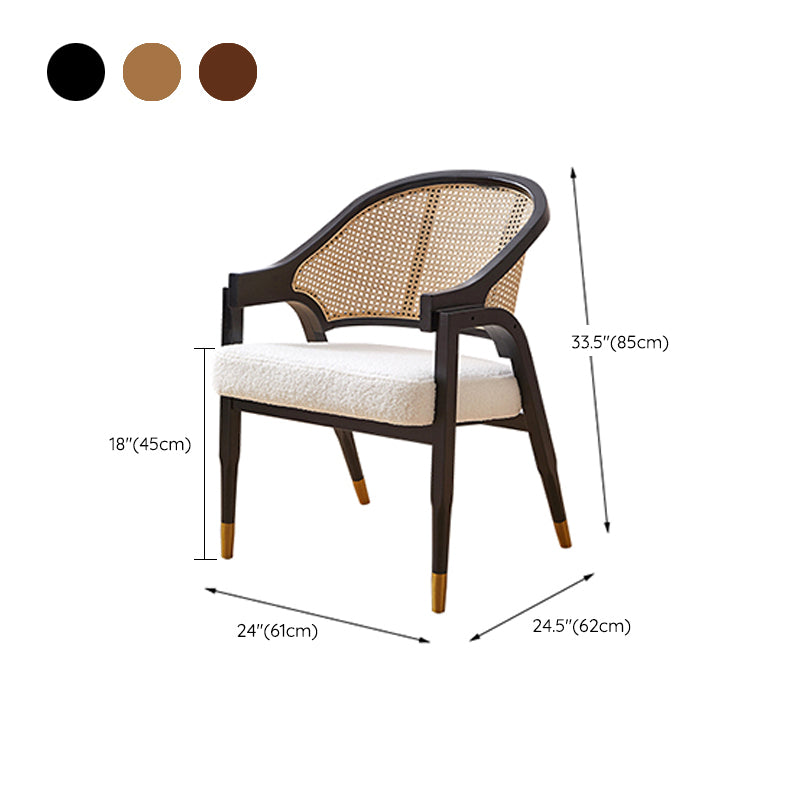 Modern Simple Arm Chair Wooden Frame Dining Arm Chair for Home Use