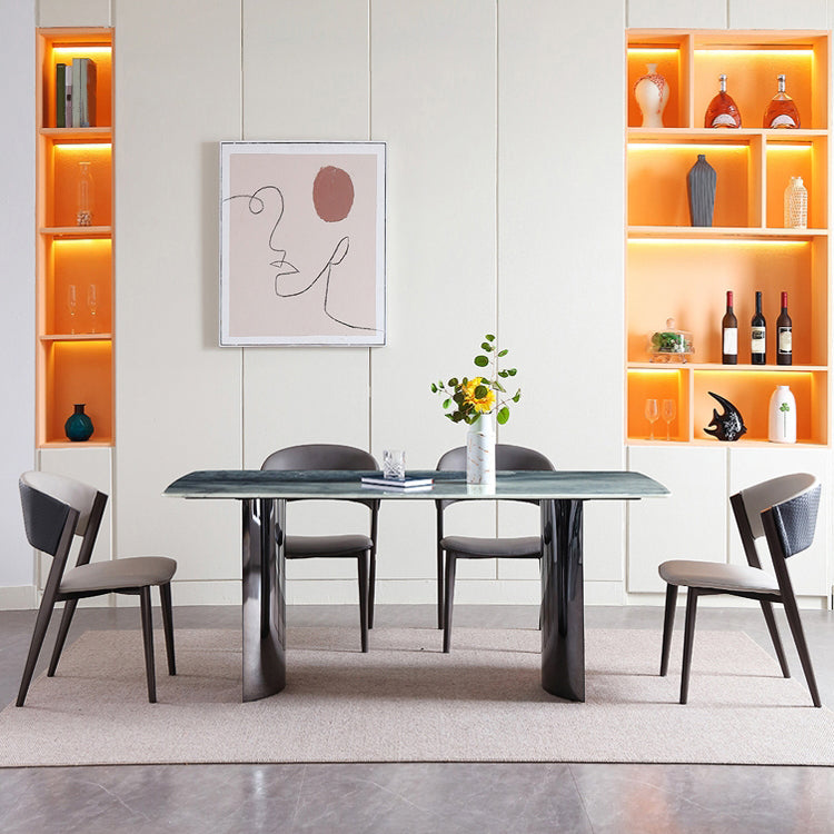 Modern Simple Side Chair Metal Frame Side Dining Chair for Living Room