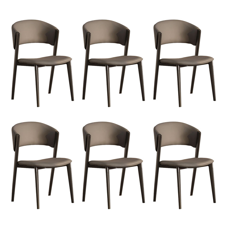 Modern Simple Side Chair Metal Frame Side Dining Chair for Living Room