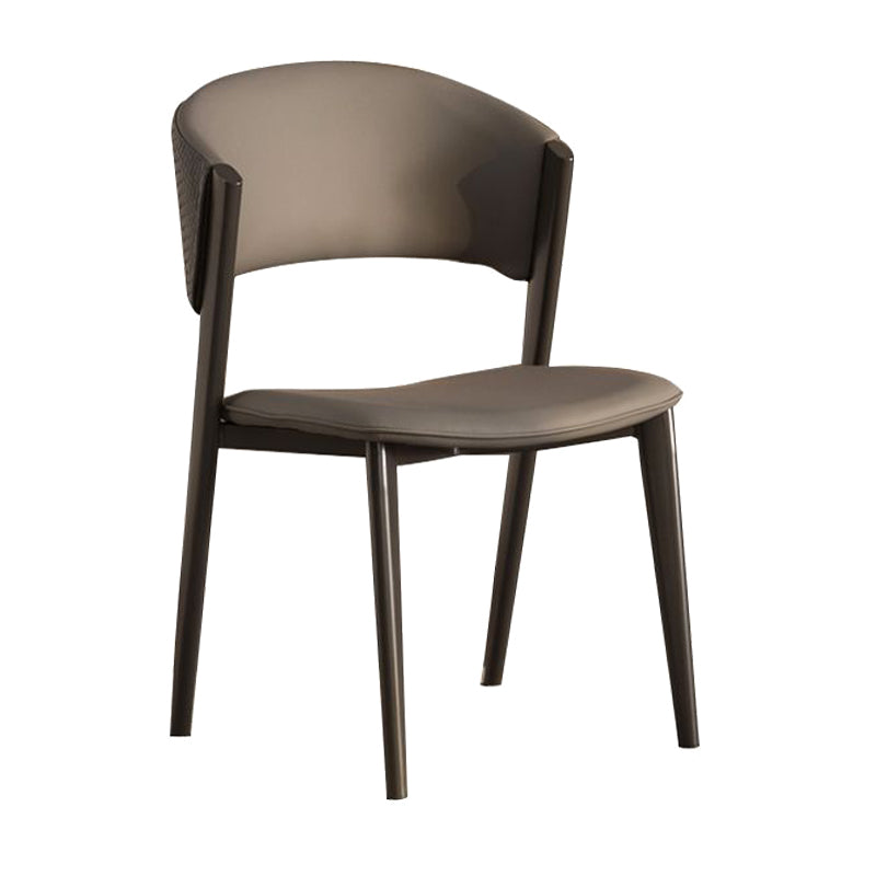 Modern Simple Side Chair Metal Frame Side Dining Chair for Living Room