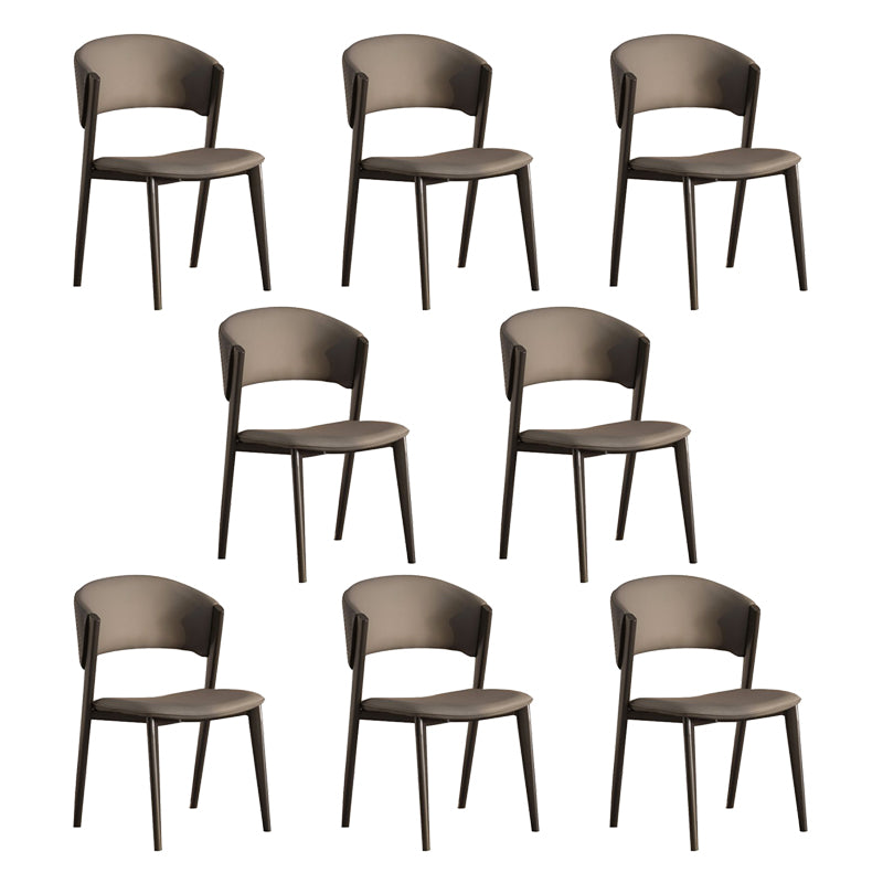 Modern Simple Side Chair Metal Frame Side Dining Chair for Living Room
