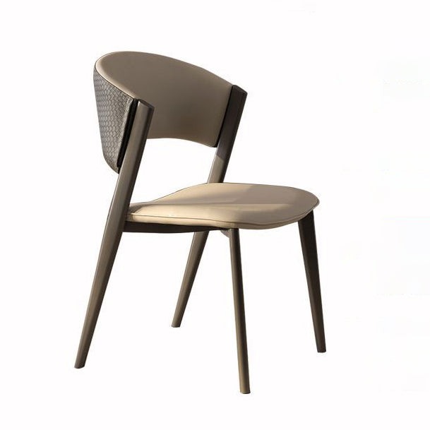 Modern Simple Side Chair Metal Frame Side Dining Chair for Living Room