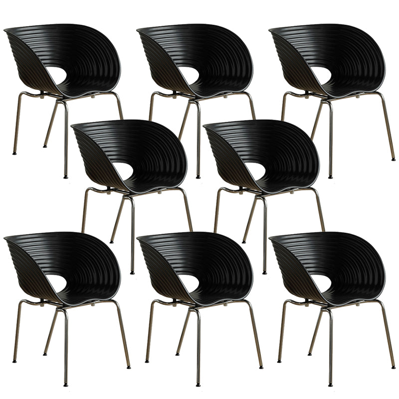 Industrial Style Arm Chair Plastic Indoor Dining Chair for Living Room