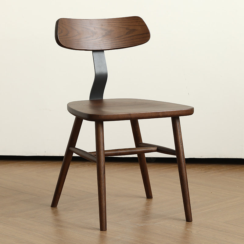 Industrial Style Side Chair Solid Wood Indoor Dining Chair for Living Room