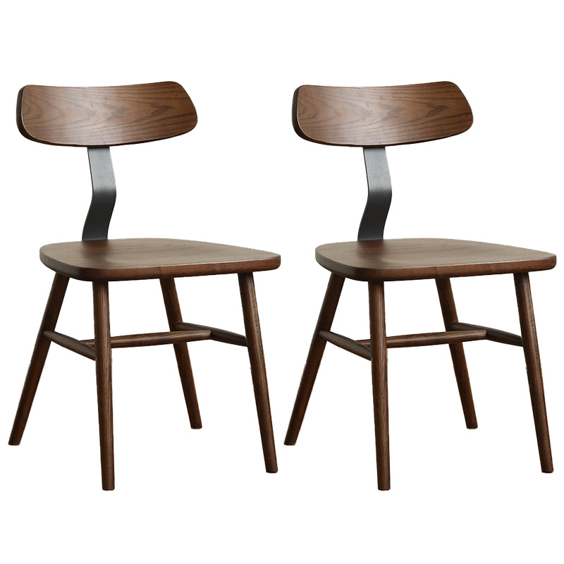 Industrial Style Side Chair Solid Wood Indoor Dining Chair for Living Room