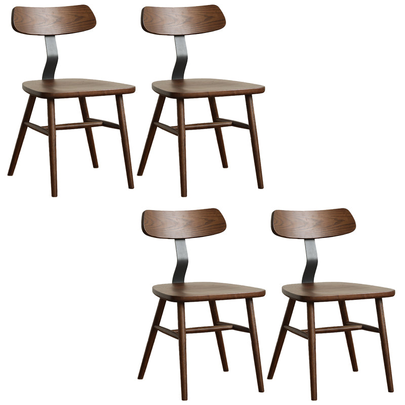 Industrial Style Side Chair Solid Wood Indoor Dining Chair for Living Room