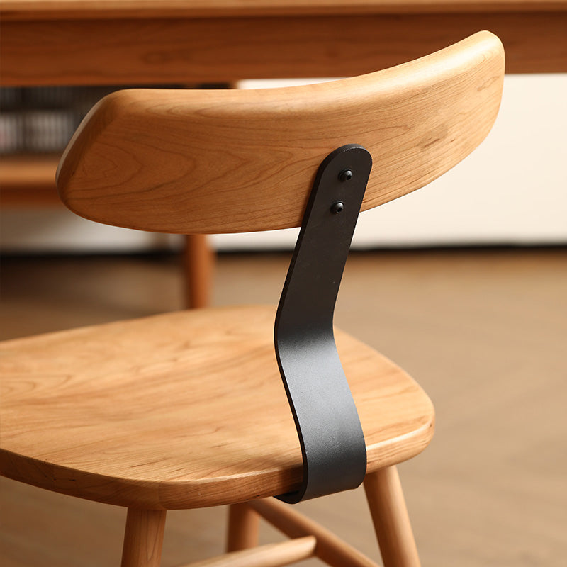 Industrial Style Side Chair Solid Wood Indoor Dining Chair for Living Room