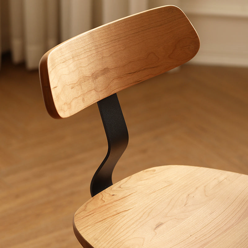 Industrial Style Side Chair Solid Wood Indoor Dining Chair for Living Room