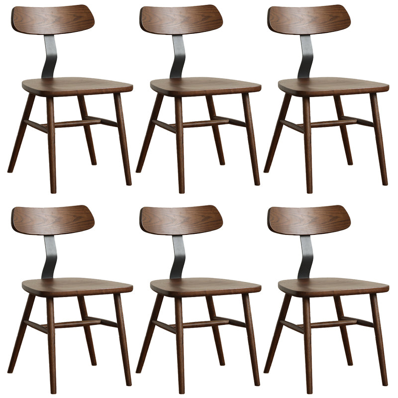Industrial Style Side Chair Solid Wood Indoor Dining Chair for Living Room