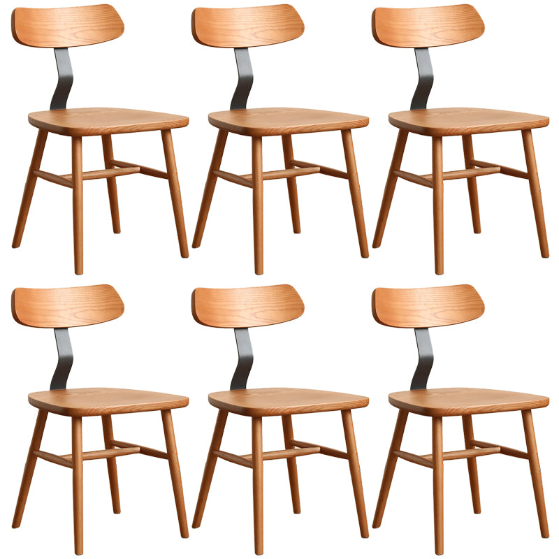 Industrial Style Side Chair Solid Wood Indoor Dining Chair for Living Room