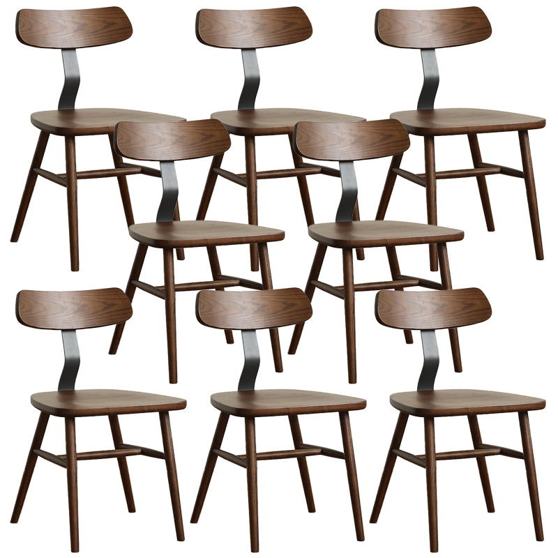 Industrial Style Side Chair Solid Wood Indoor Dining Chair for Living Room