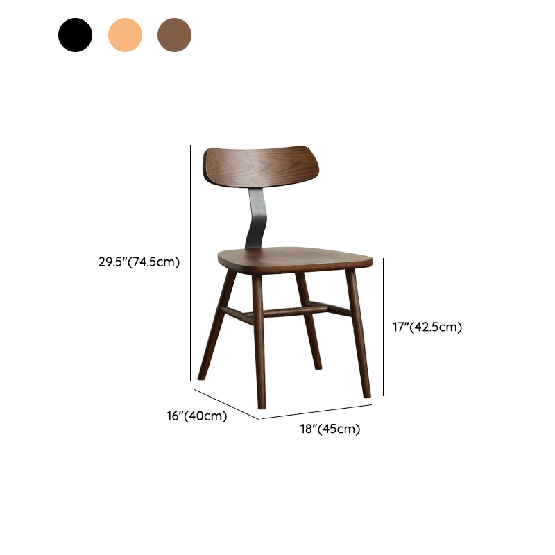 Industrial Style Side Chair Solid Wood Indoor Dining Chair for Living Room