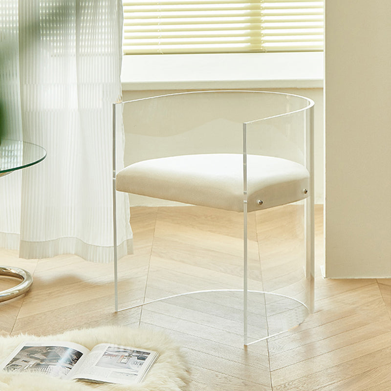 Modern Simple Arm Chair Plastic Frame Dining Arm Chair for Living Room
