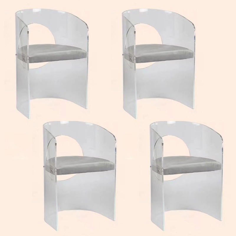 Modern Simple Arm Chair Plastic Frame Dining Arm Chair for Living Room