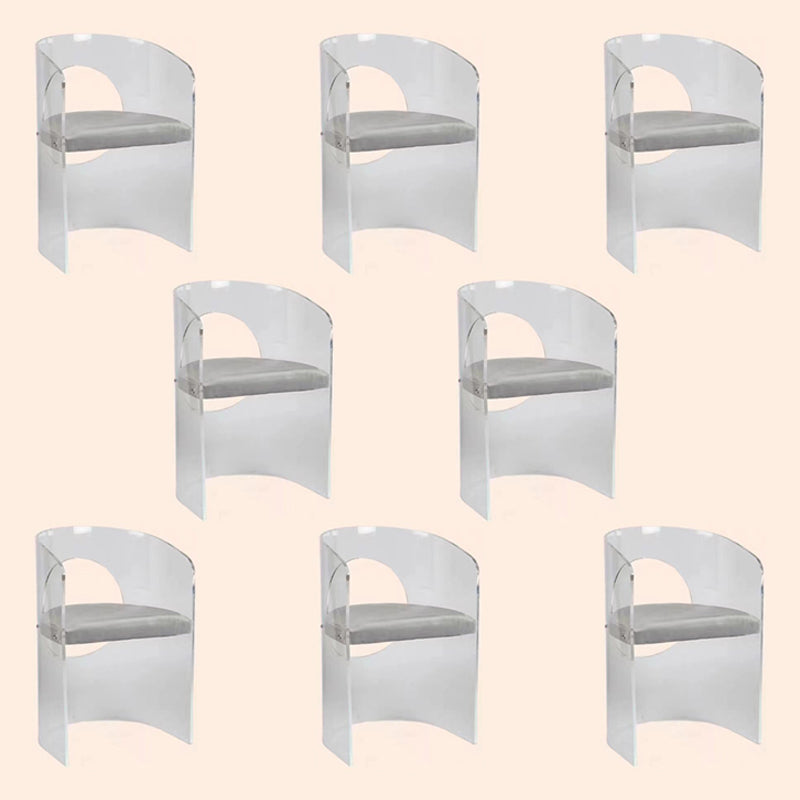 Modern Simple Arm Chair Plastic Frame Dining Arm Chair for Living Room