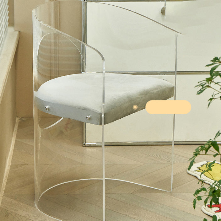 Modern Simple Arm Chair Plastic Frame Dining Arm Chair for Living Room