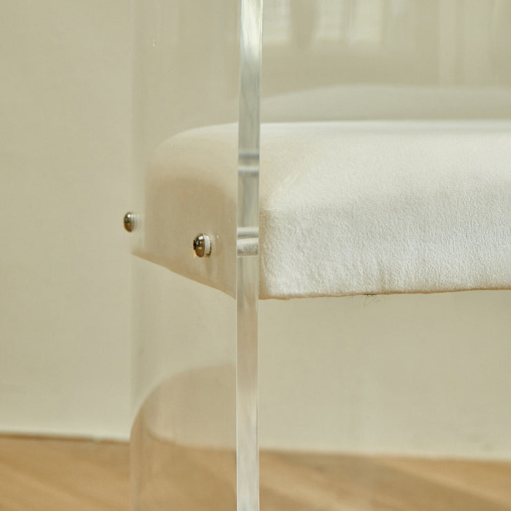 Modern Simple Arm Chair Plastic Frame Dining Arm Chair for Living Room