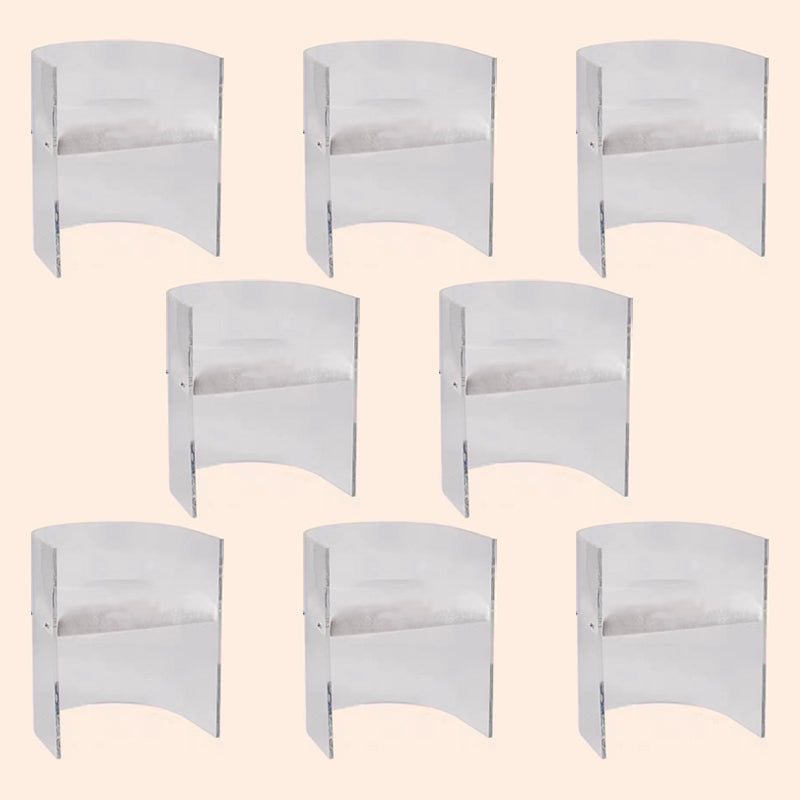 Modern Simple Arm Chair Plastic Frame Dining Arm Chair for Living Room