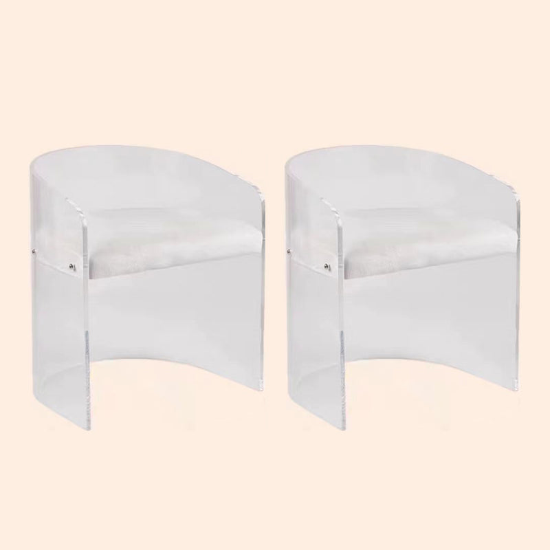 Modern Simple Arm Chair Plastic Frame Dining Arm Chair for Living Room