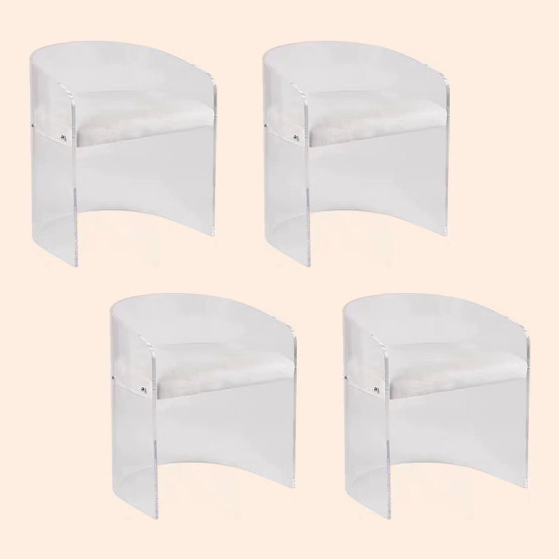 Modern Simple Arm Chair Plastic Frame Dining Arm Chair for Living Room