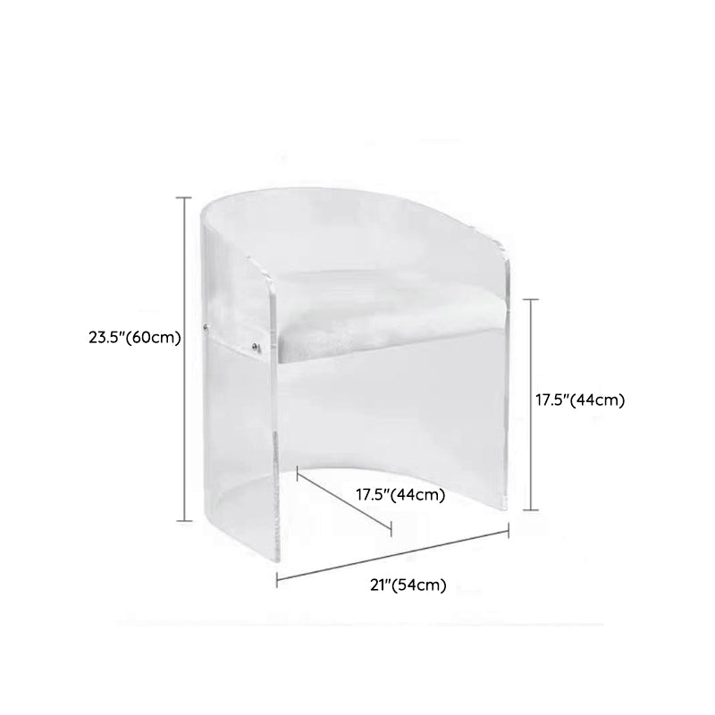 Modern Simple Arm Chair Plastic Frame Dining Arm Chair for Living Room