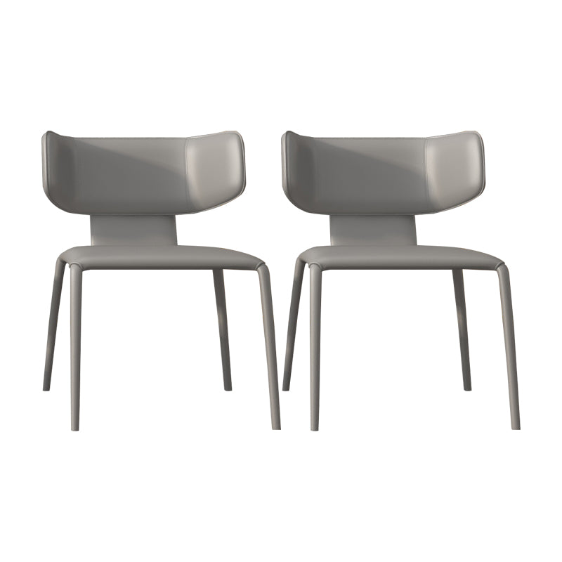 Modern Simple Side Chair Faux Leather Wingback Chair for Living Room