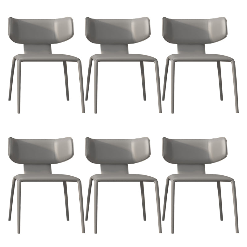 Modern Simple Side Chair Faux Leather Wingback Chair for Living Room