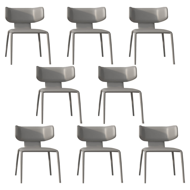 Modern Simple Side Chair Faux Leather Wingback Chair for Living Room