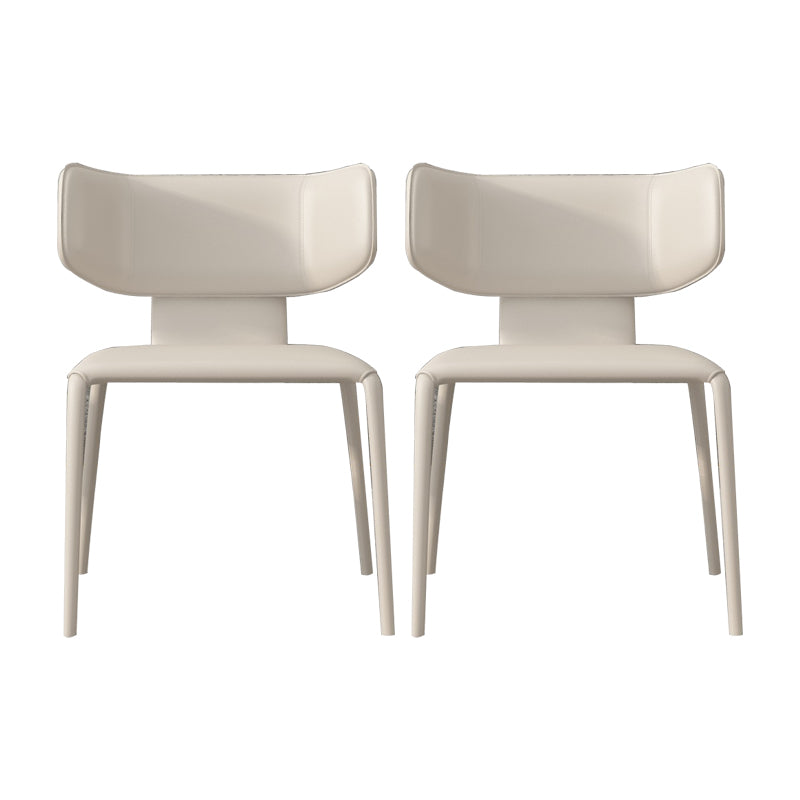 Modern Simple Side Chair Faux Leather Wingback Chair for Living Room