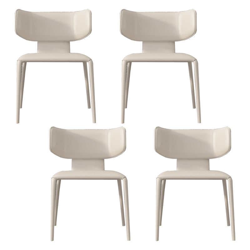 Modern Simple Side Chair Faux Leather Wingback Chair for Living Room
