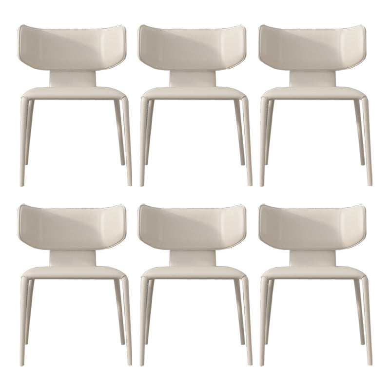 Modern Simple Side Chair Faux Leather Wingback Chair for Living Room