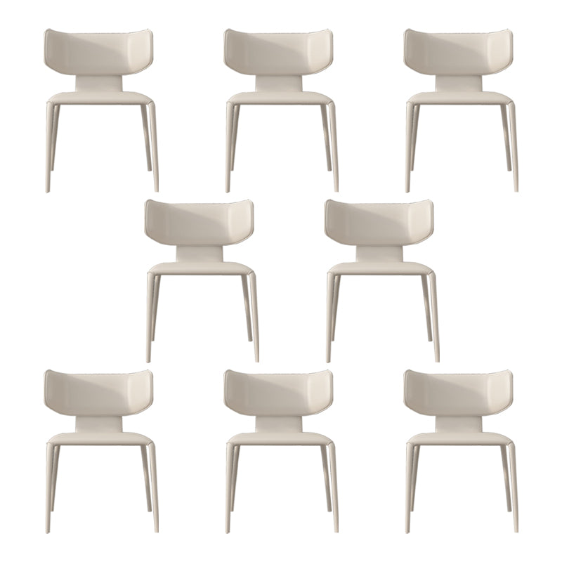 Modern Simple Side Chair Faux Leather Wingback Chair for Living Room