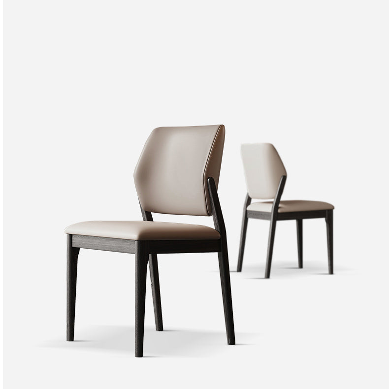 Modern Simple Side Chair Wooden Frame Side Dining Chair for Bedroom