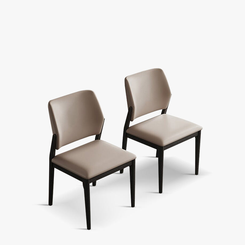 Modern Simple Side Chair Wooden Frame Side Dining Chair for Bedroom