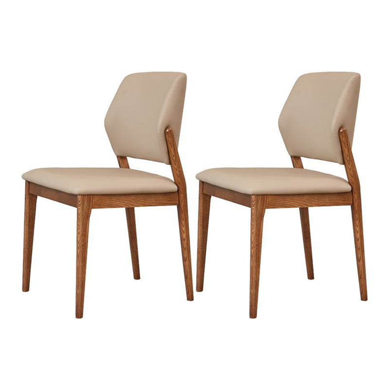 Modern Simple Side Chair Wooden Frame Side Dining Chair for Bedroom