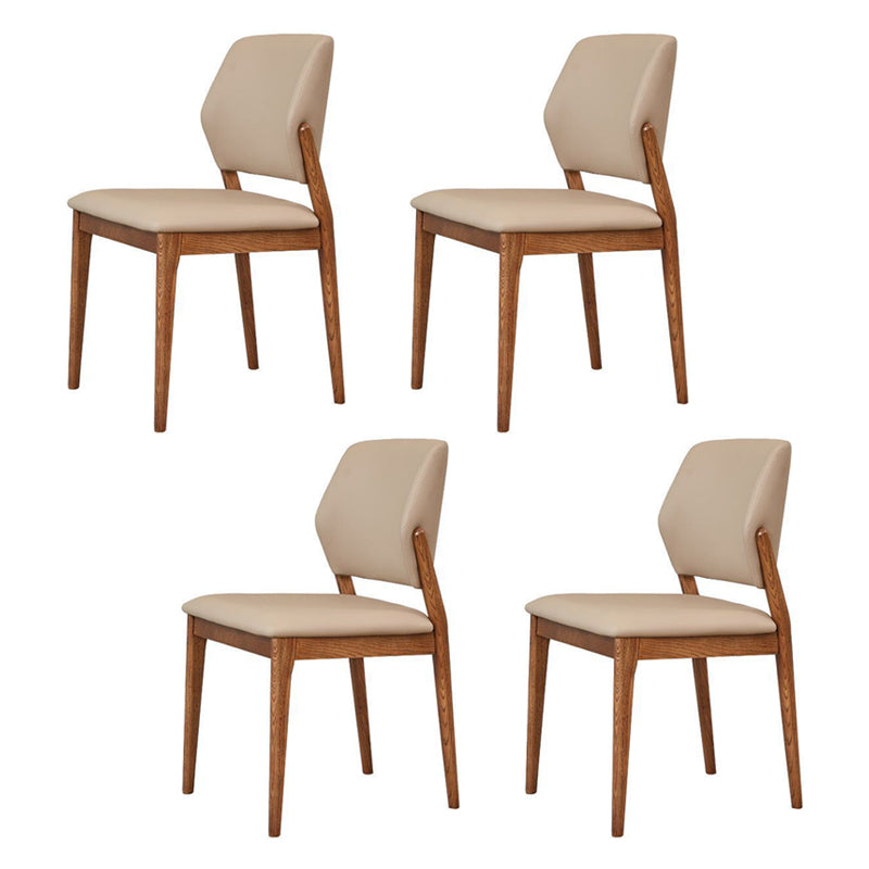 Modern Simple Side Chair Wooden Frame Side Dining Chair for Bedroom