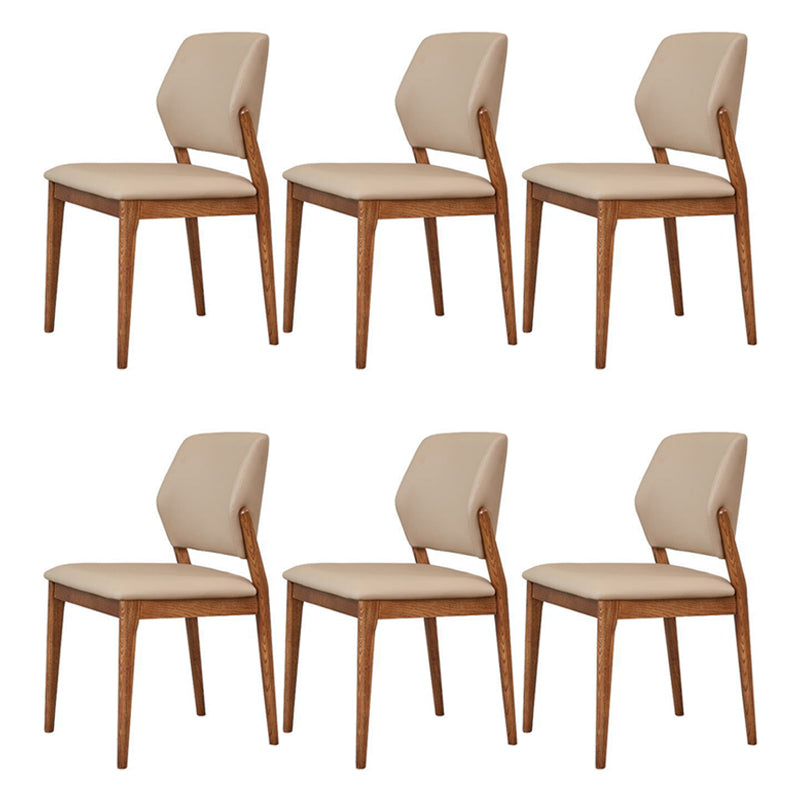 Modern Simple Side Chair Wooden Frame Side Dining Chair for Bedroom