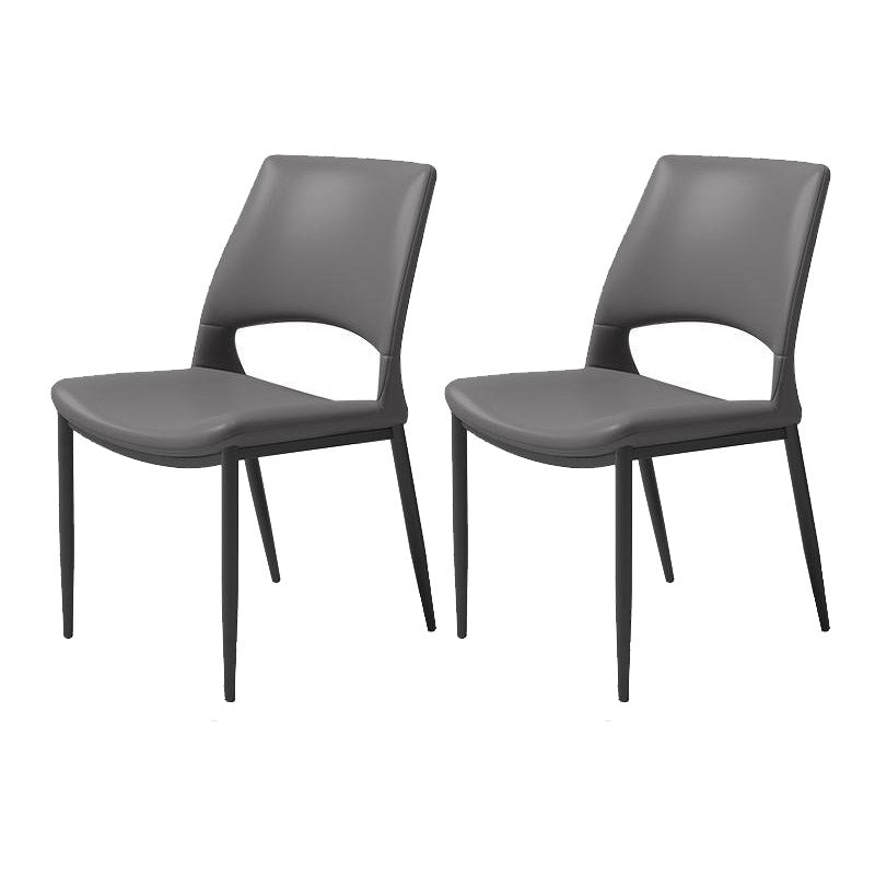 Kitchen Open Back Dining Chair Industrial Upholstered Armless Chair