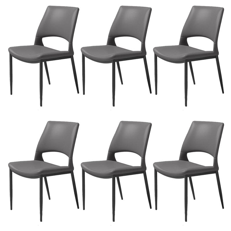 Kitchen Open Back Dining Chair Industrial Upholstered Armless Chair