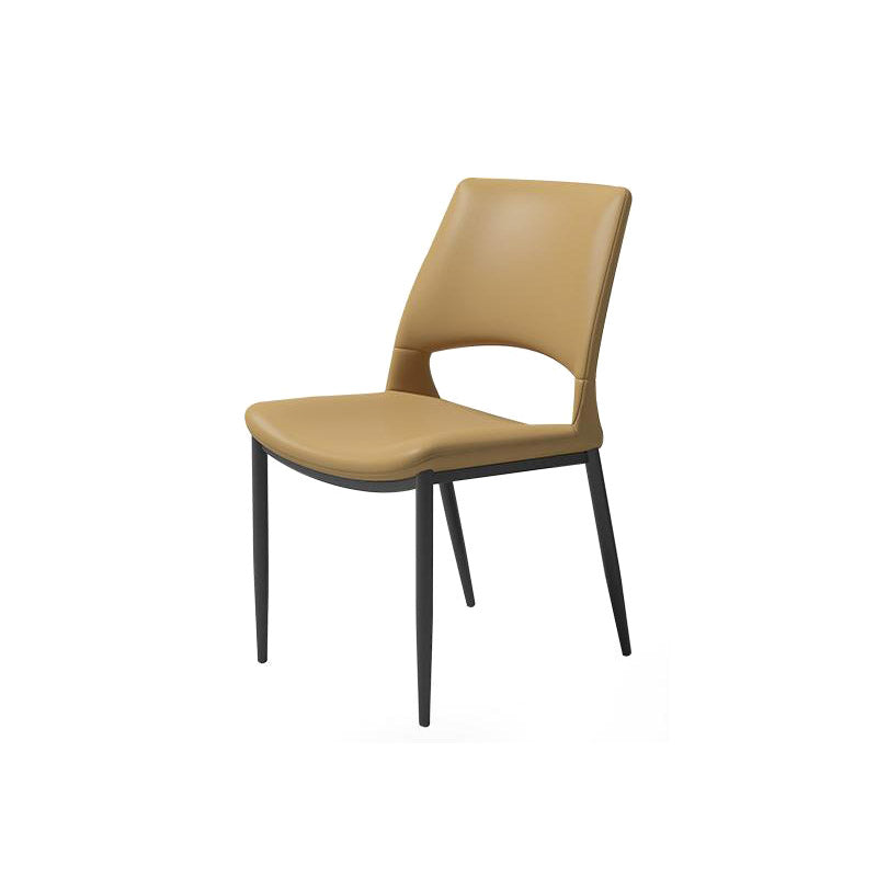 Kitchen Open Back Dining Chair Industrial Upholstered Armless Chair