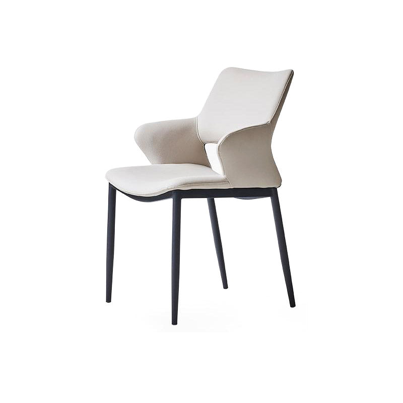 Kitchen Open Back Dining Chair Industrial Upholstered Armless Chair