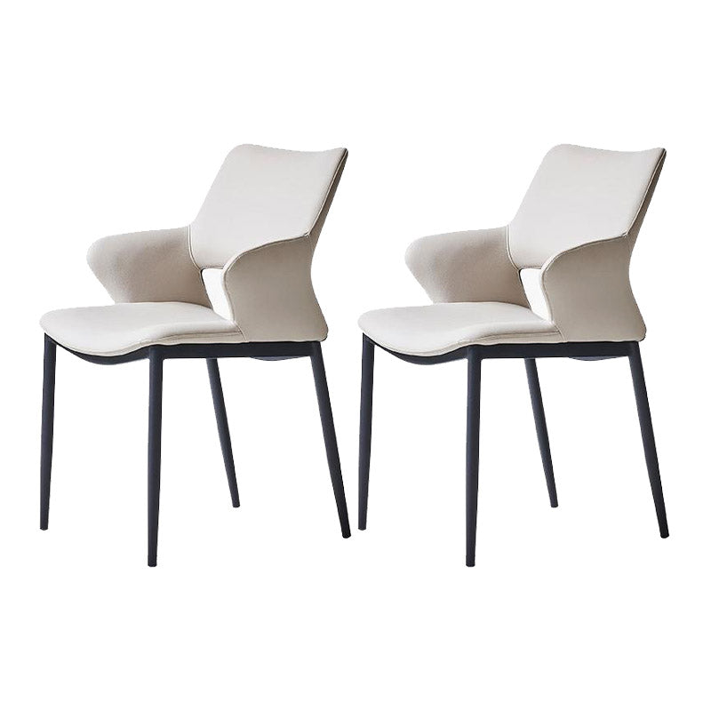 Kitchen Open Back Dining Chair Industrial Upholstered Armless Chair