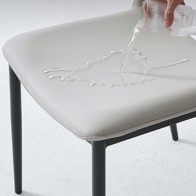 Kitchen Open Back Dining Chair Industrial Upholstered Armless Chair