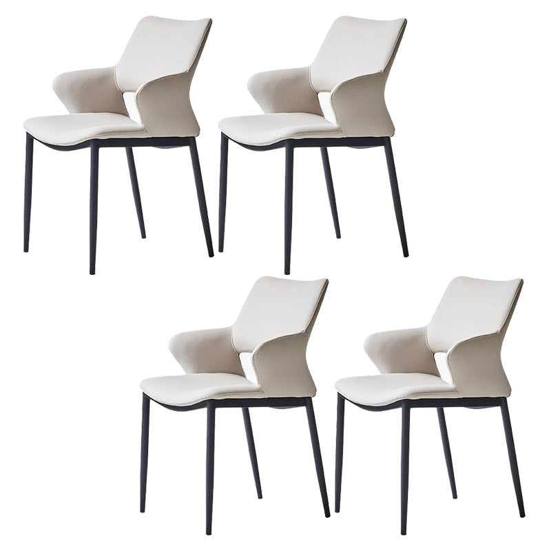 Kitchen Open Back Dining Chair Industrial Upholstered Armless Chair