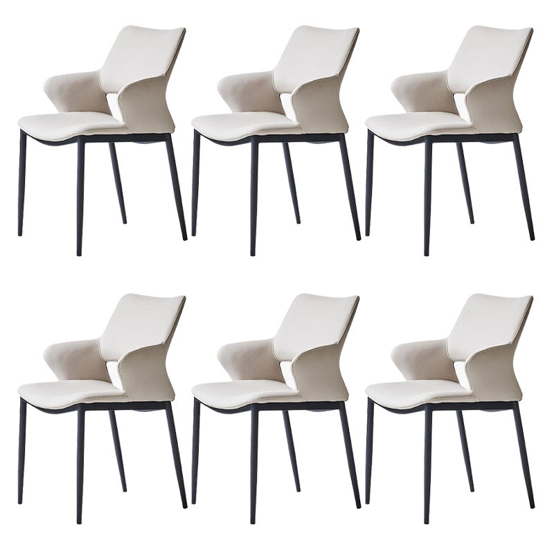 Kitchen Open Back Dining Chair Industrial Upholstered Armless Chair